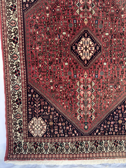 Handmade Persian Abadeh Rug 6.76 x 5 ft