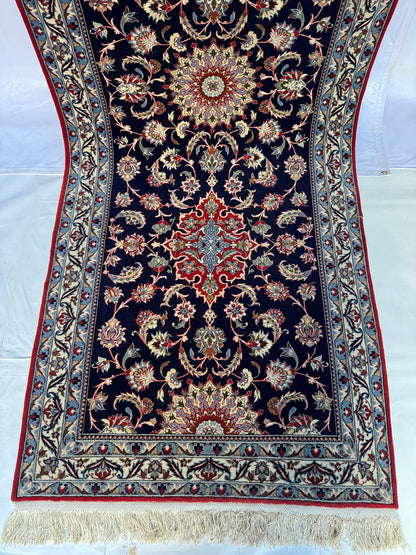 RESERVED ⚡️ Handmade Persian Isfahan Runner 304 x 83 cm | 11.15 x 2.72 ft