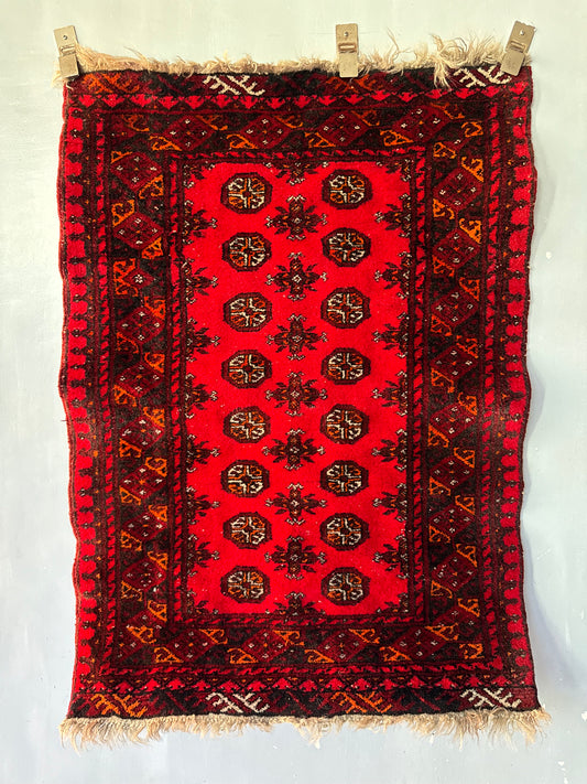 Handmade Afghan Kunduz 4.2 x 2.8 ft