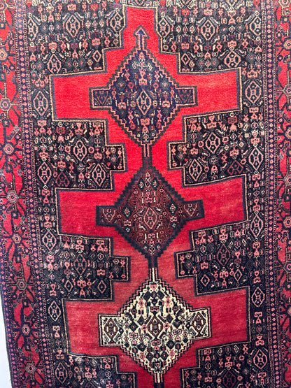 Handmade Persian Seneh Rug 274 x 123 cm | 9 x 4 ft