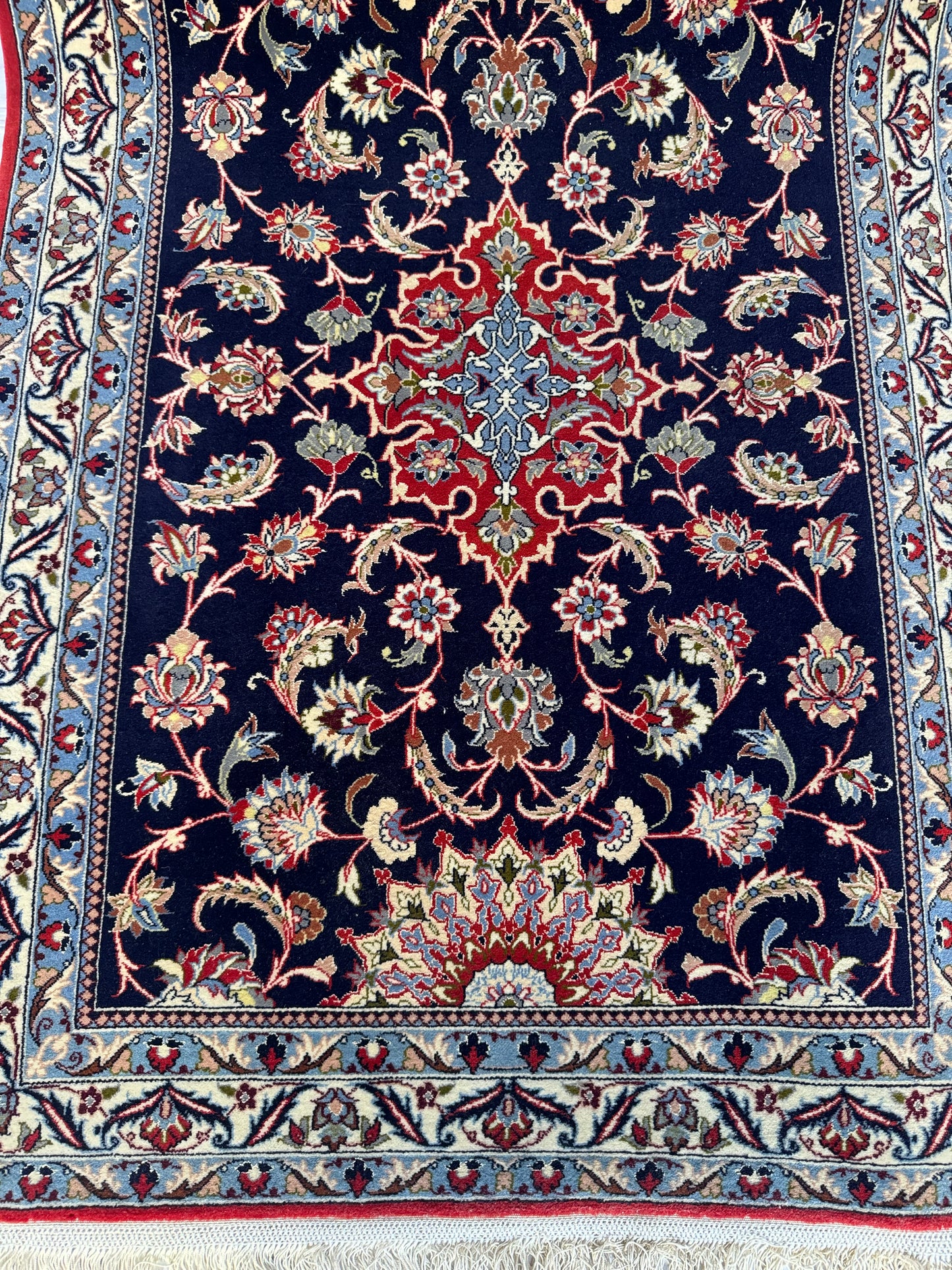 RESERVED ⚡️ Handmade Persian Isfahan Runner 304 x 83 cm | 11.15 x 2.72 ft