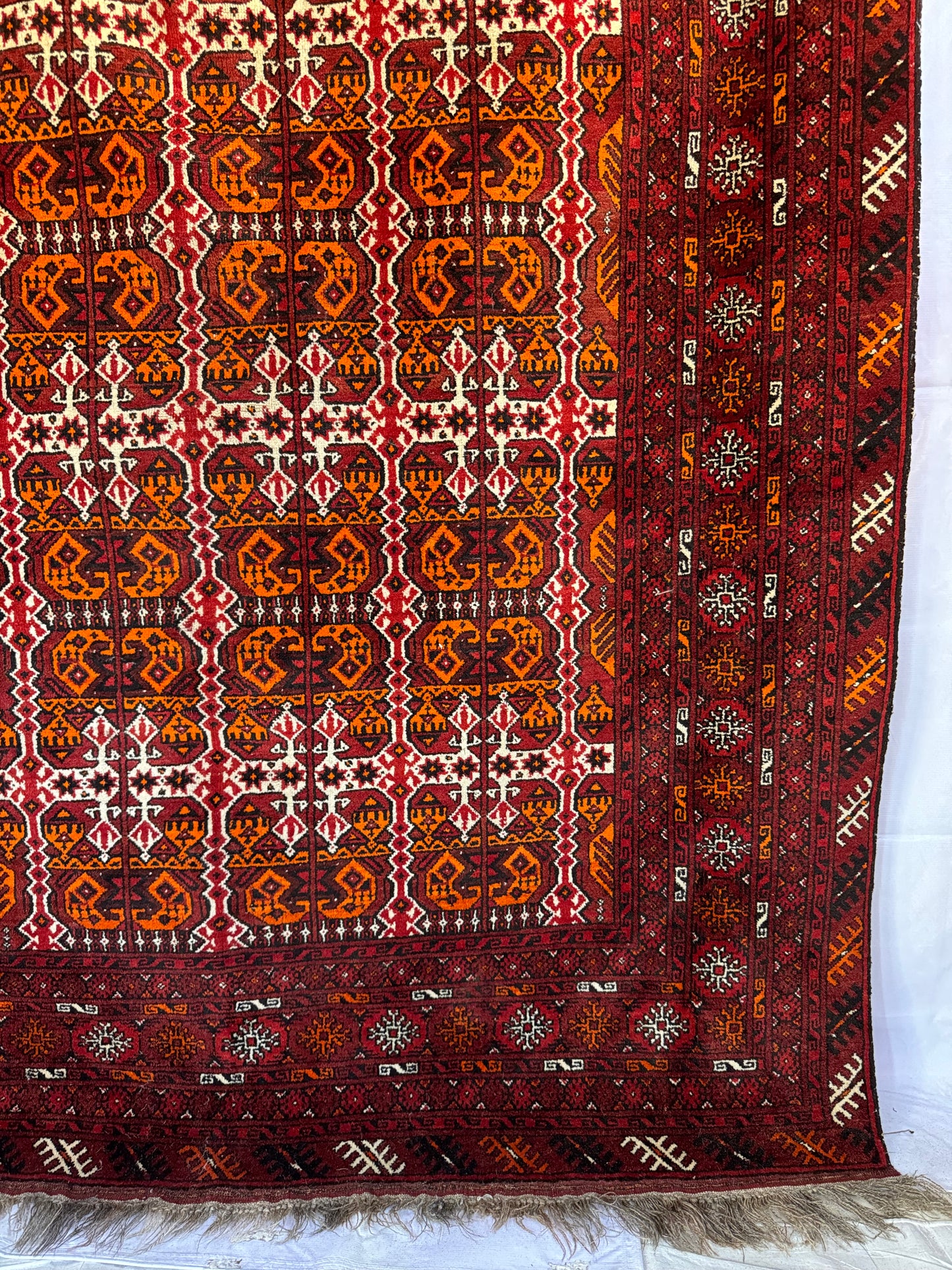 Handmade Ersari Kunduz 218 x 165 cm | 7.15 x 5.41 ft