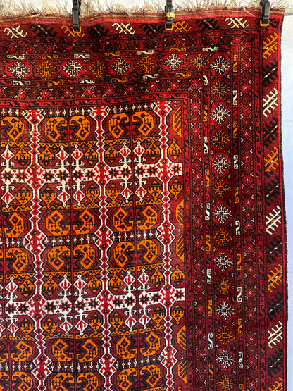 Handmade Ersari Kunduz 218 x 165 cm | 7.15 x 5.41 ft