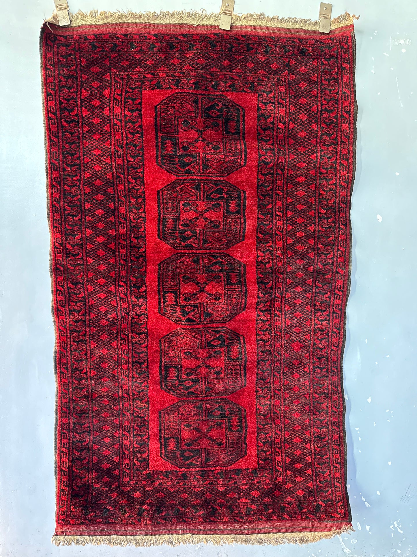 Handmade Afghan Ersari 5.6 x 3.2 ft