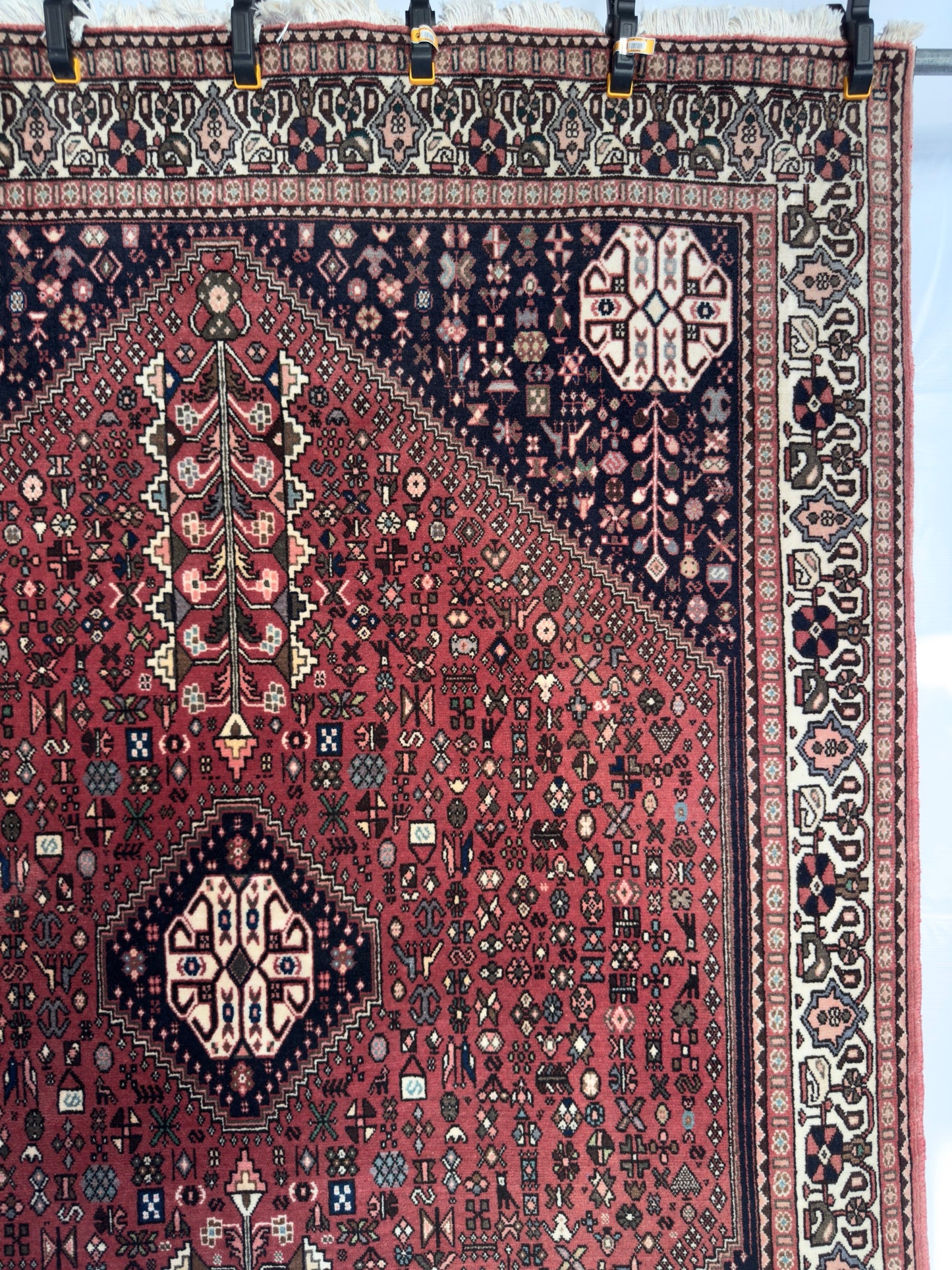 Handmade Persian Abadeh Rug 6.76 x 5 ft