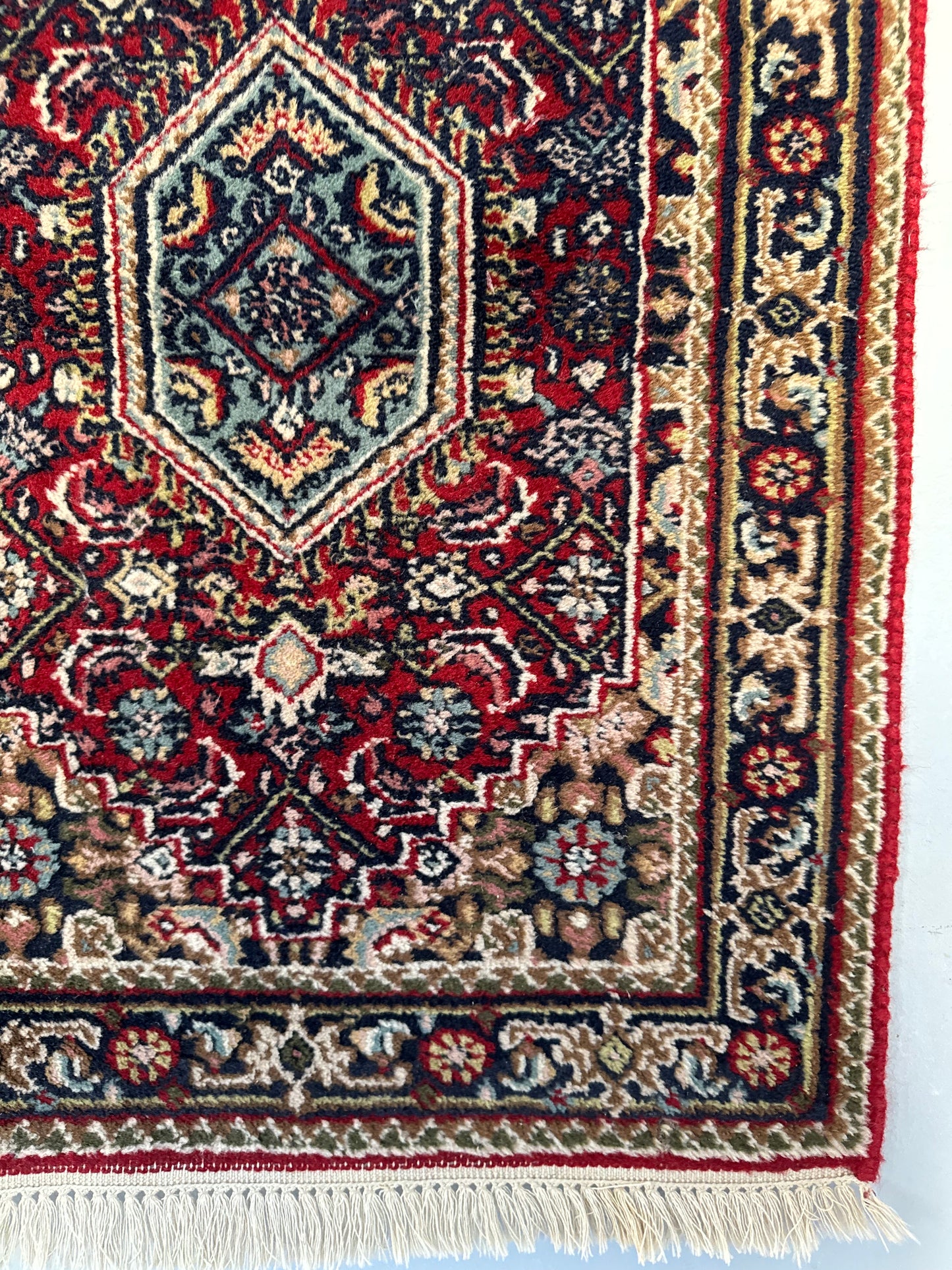 Handmade Indo Tabriz Rug 89 x 60 cm | 2.92 x 1.97 ft