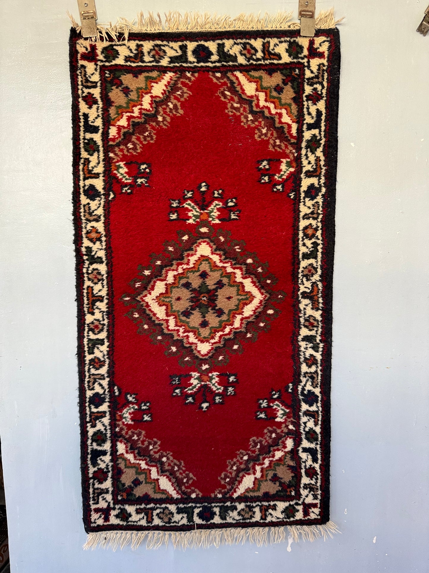 Handmade Indo Rug 120 x 62 cm | 3.94 x 2.03 ft