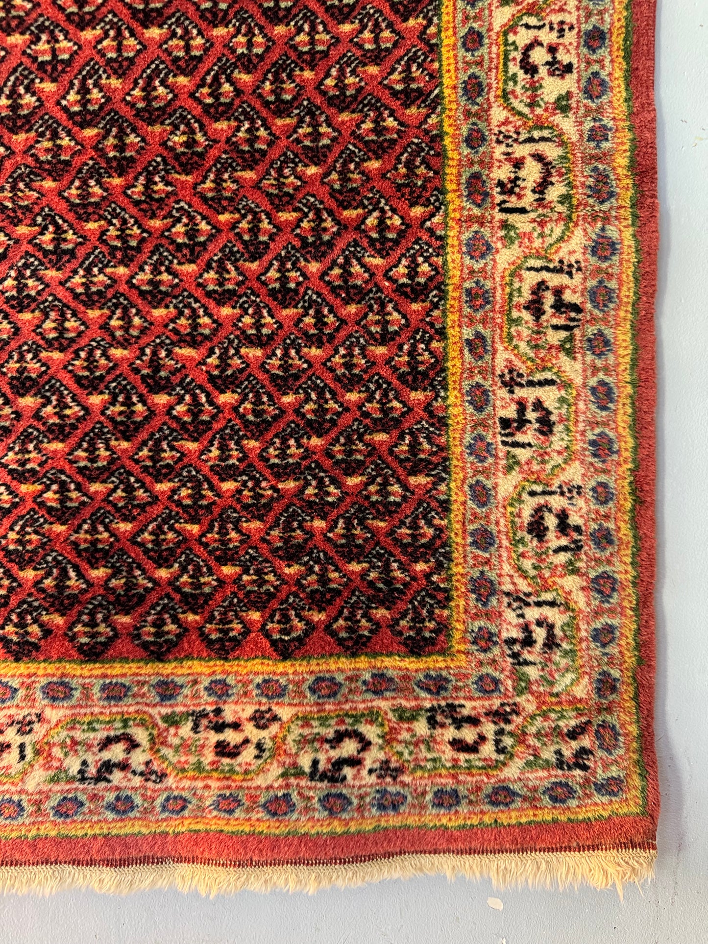 Handmade Persian Mir 4.5 x 2.6 ft