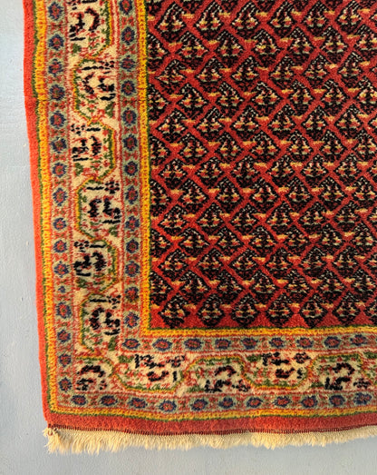 Handmade Persian Mir 4.5 x 2.6 ft