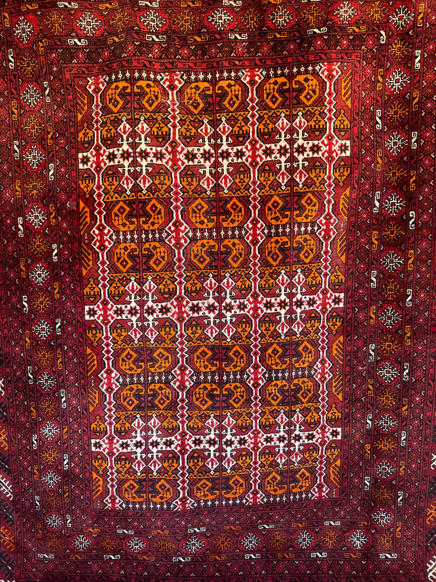 Handmade Ersari Kunduz 218 x 165 cm | 7.15 x 5.41 ft