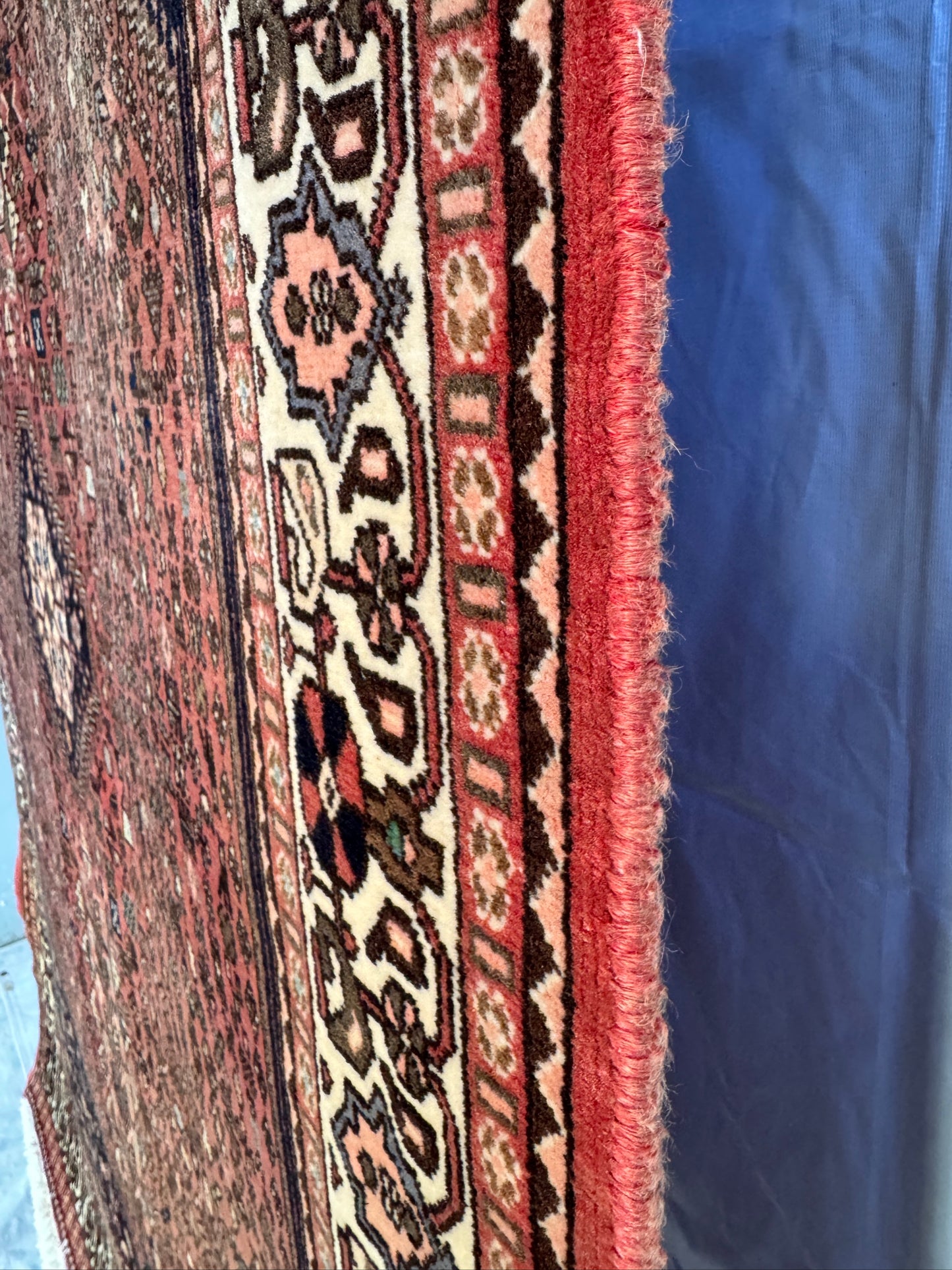 Handmade Persian Abadeh Rug 6.76 x 5 ft