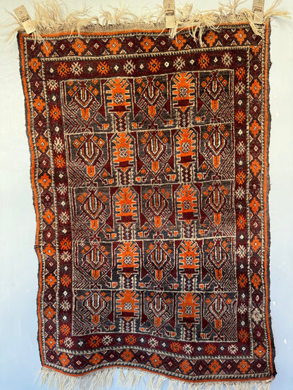 Handmade Zabol Rug 132 x 86 cm | 4.33 x 2.8 ft