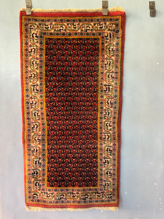 Handmade Persian Mir 4.5 x 2.6 ft