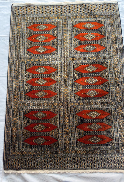 Handmade Jaldar Rug 5 x 3.3 ft