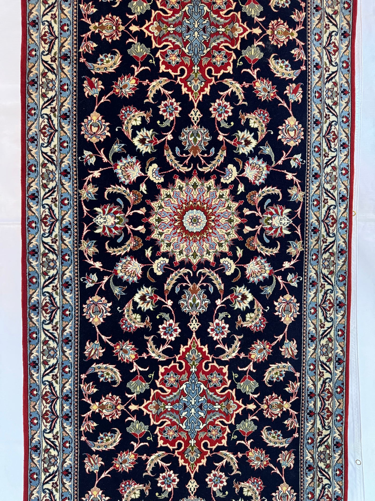 RESERVED ⚡️ Handmade Persian Isfahan Runner 304 x 83 cm | 11.15 x 2.72 ft