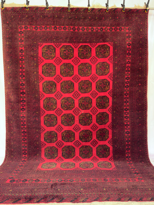 Handmade Ersari Rug 9.74 x 6.73 ft