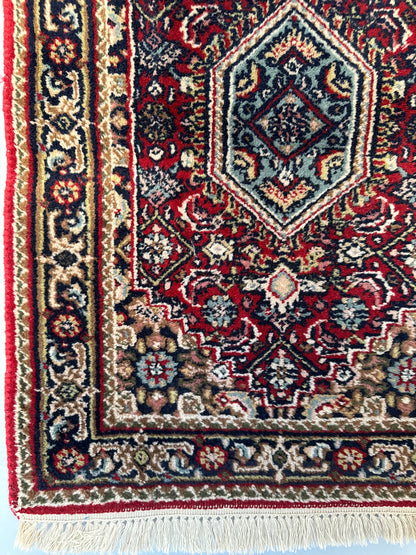 Handmade Indo Tabriz Rug 89 x 60 cm | 2.92 x 1.97 ft