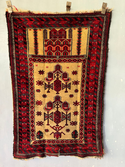 Handmade Baluch 4.5 x 2.8 ft