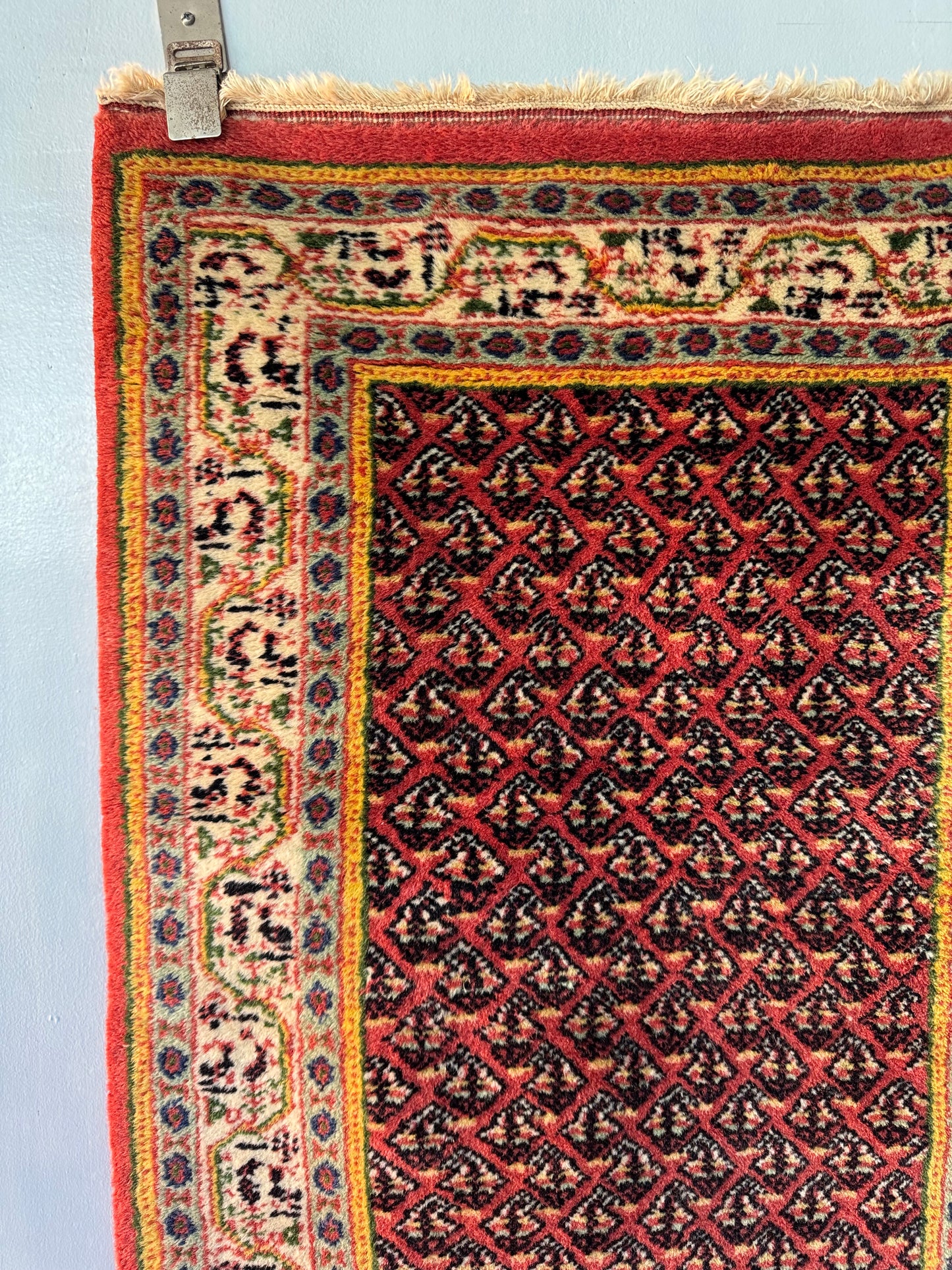 Handmade Persian Mir 4.5 x 2.6 ft