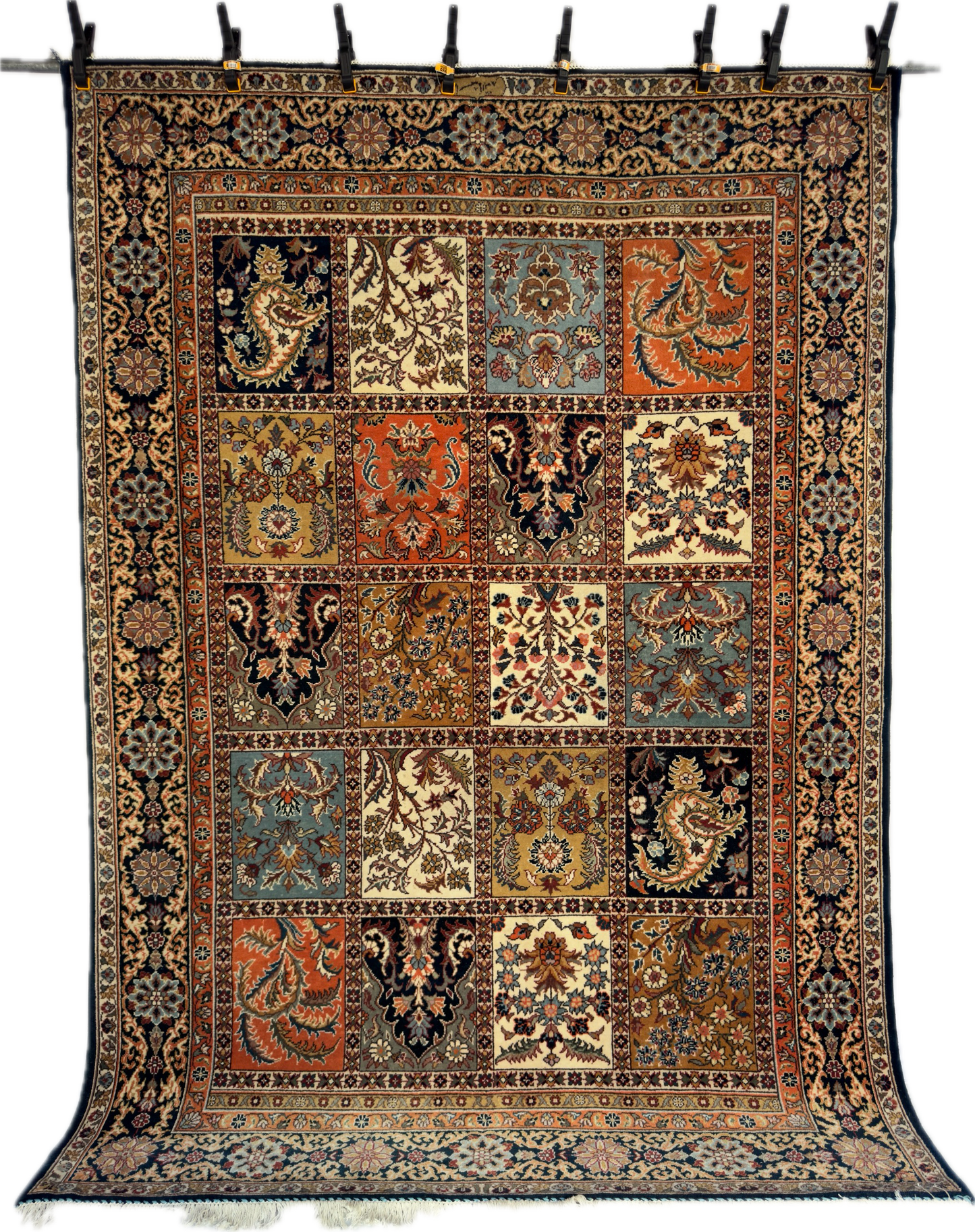 Handmade Persian Sarouk Rug 8.2 x 5.6 ft