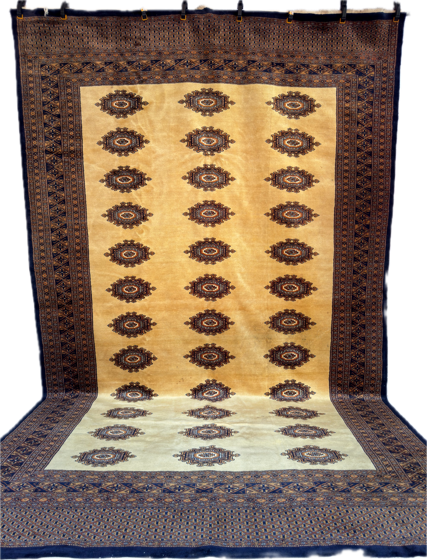 Handmade Bokhara Rug 10.8 x 6.6 ft