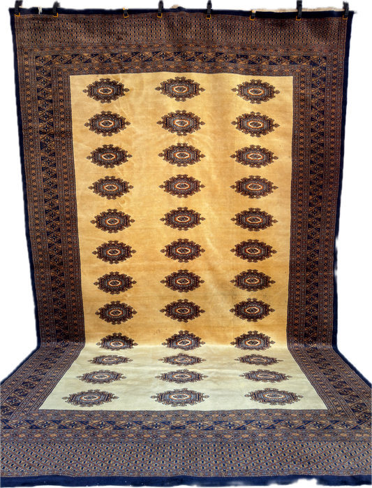 Handmade Bokhara Rug 10.8 x 6.6 ft