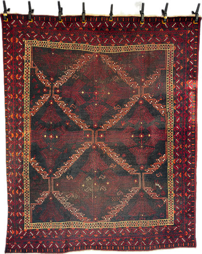 Handmade Persian Afshar 6.6 x 5.6 ft