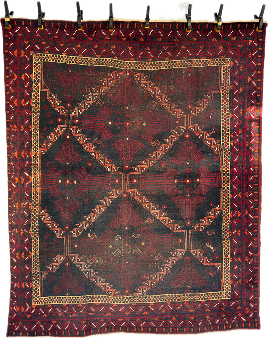 Handmade Persian Afshar 6.6 x 5.6 ft