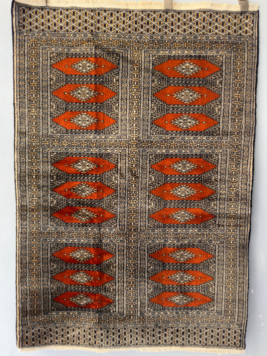 Handmade Jaldar Rug 5 x 3.3 ft