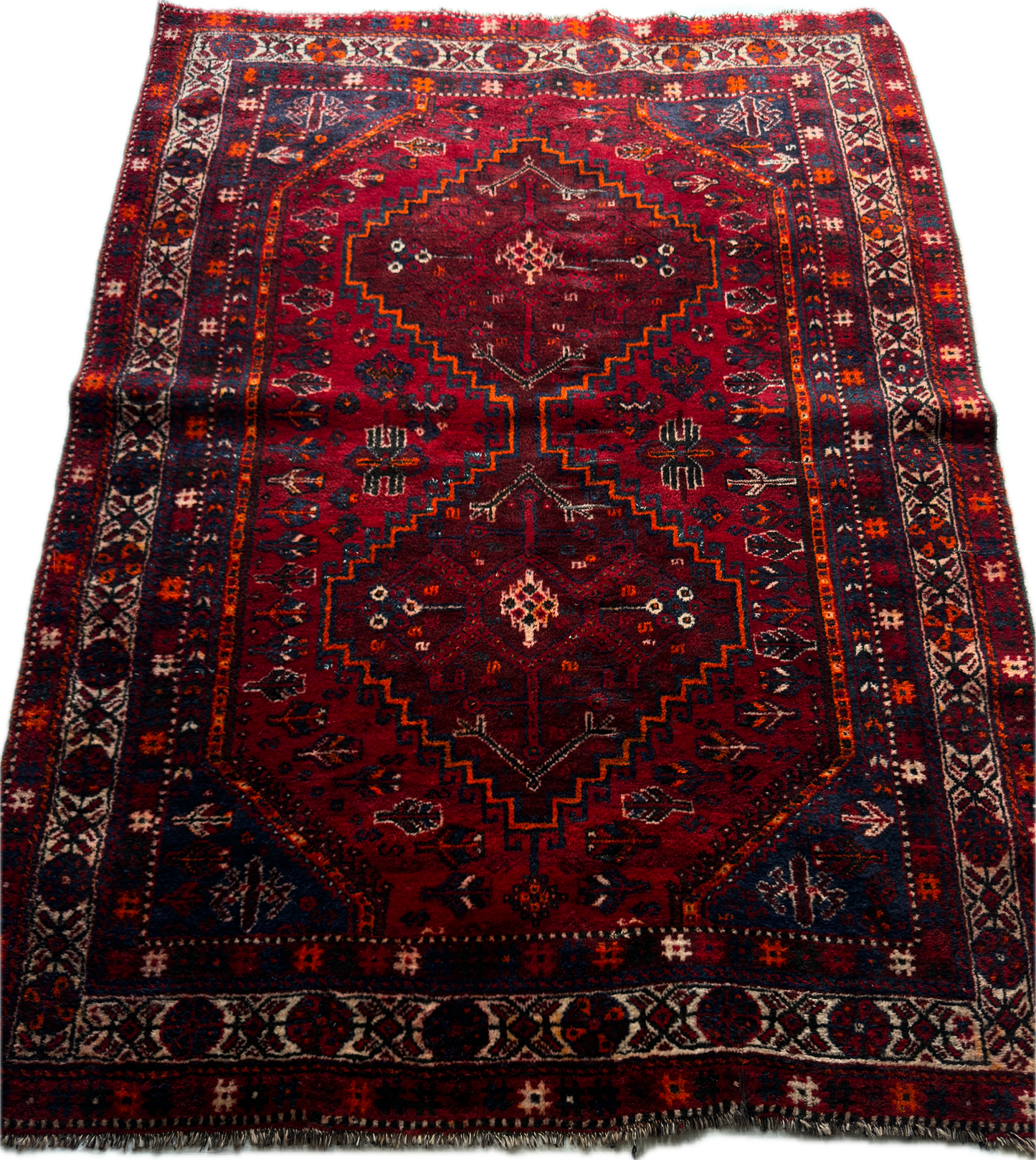 Handmade Persian Shiraz 6.6 x 5 ft