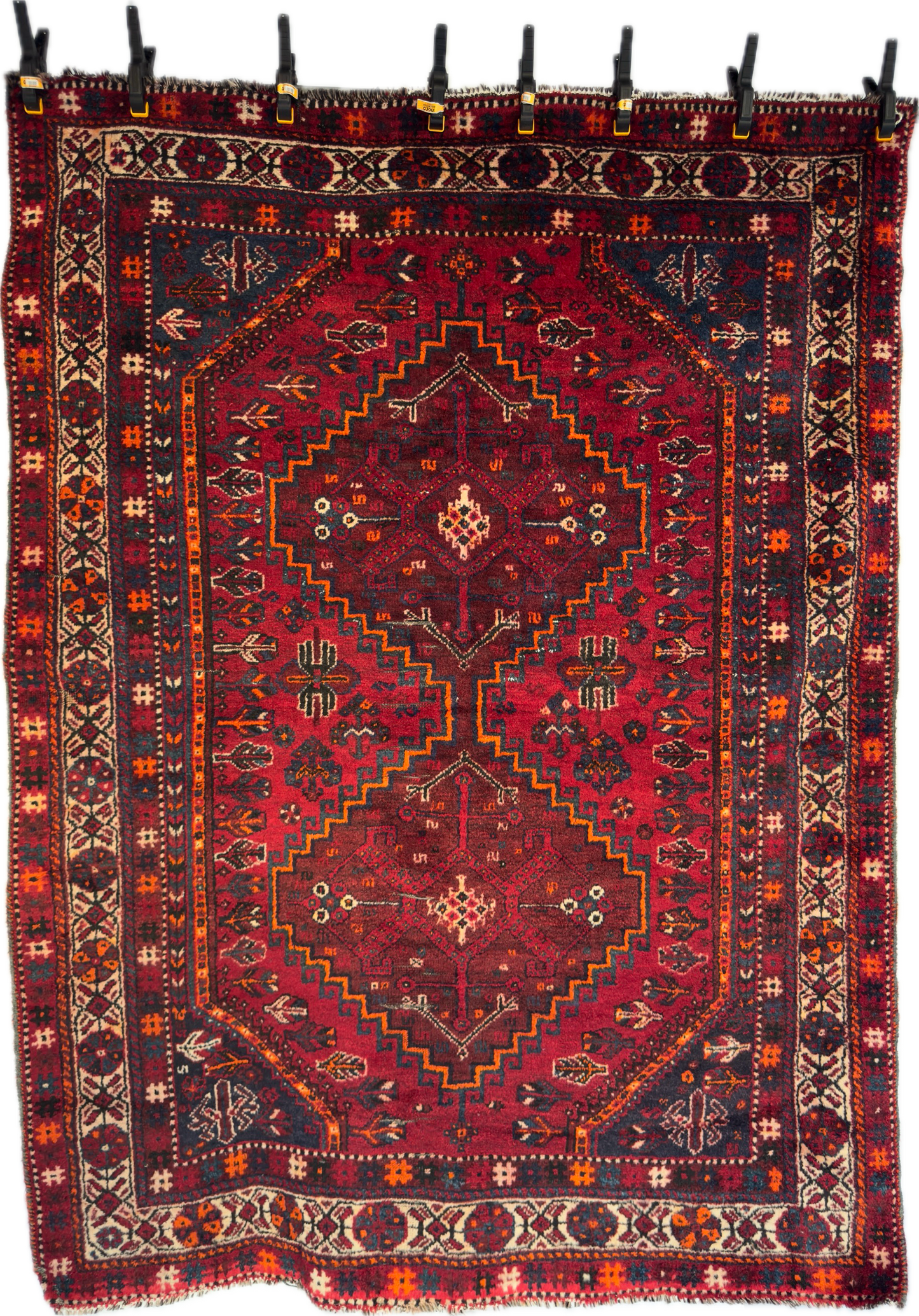 Handmade Persian Shiraz 6.6 x 5 ft