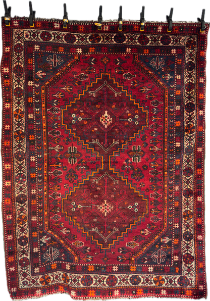 Handmade Persian Shiraz 6.6 x 5 ft