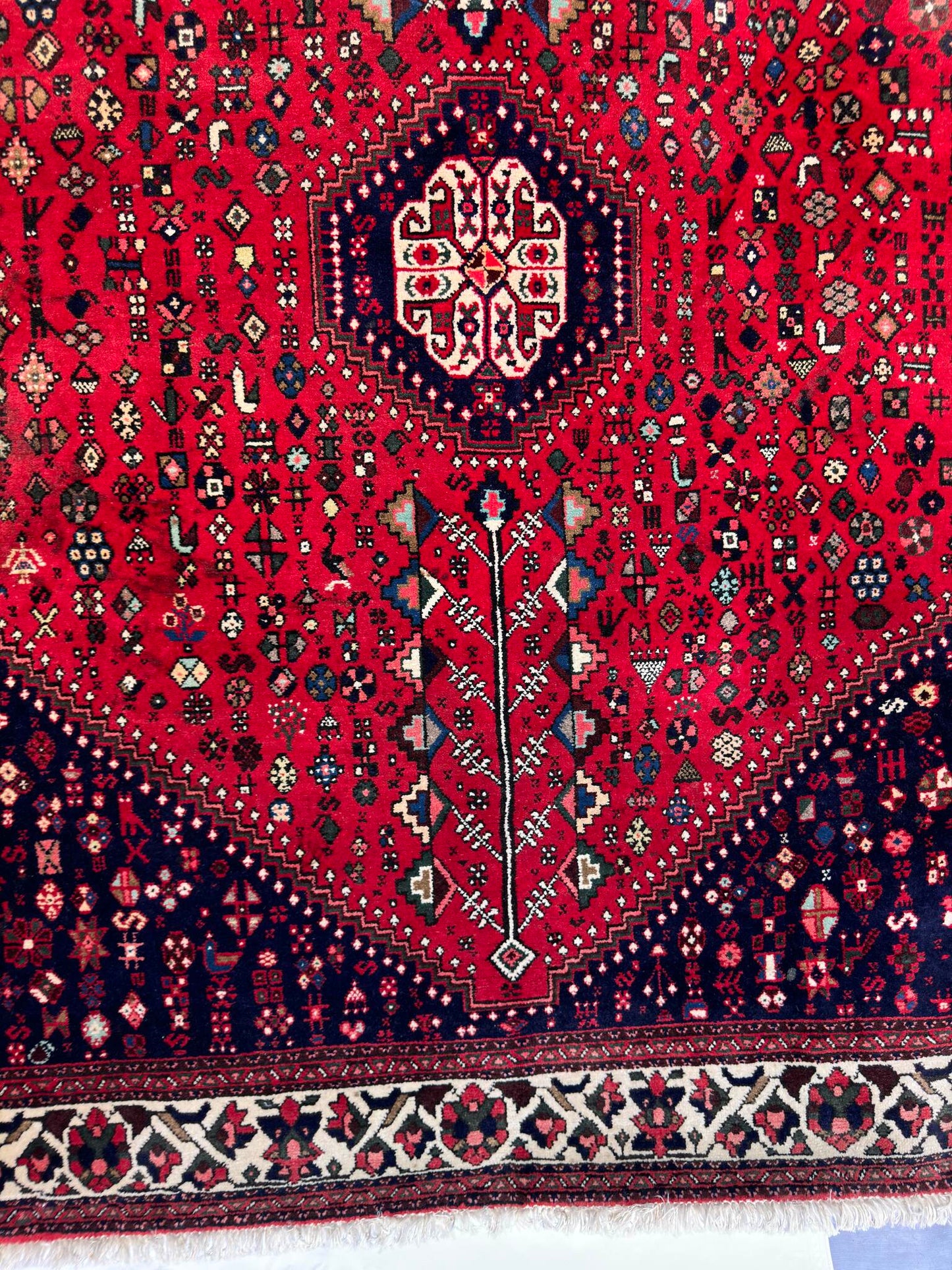 Handmade Persian Abadeh Rug 6.56 x 6.56 ft