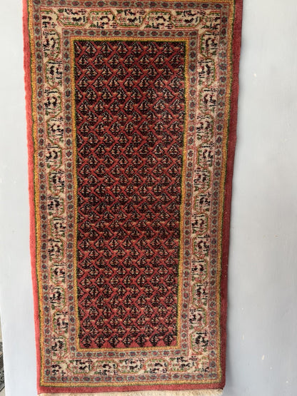 Handmade Persian Mir Saraband 4.5 x 2.2 ft