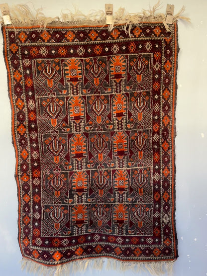 Handmade Zabol Rug 132 x 86 cm | 4.33 x 2.8 ft