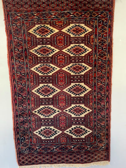 Handmade Jaldar Rug 103 x 62 cm | 3.38 x 2.03 ft