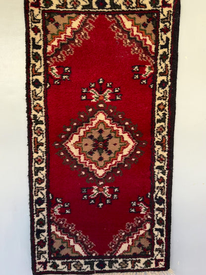 Handmade Indo Rug 120 x 62 cm | 3.94 x 2.03 ft