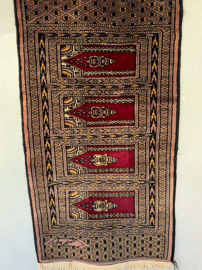 Handmade Mini Lahore Rug 92 x 51 cm | 2.69 x 1.67 ft