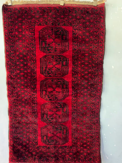 Handmade Afghan Ersari 5.6 x 3.2 ft