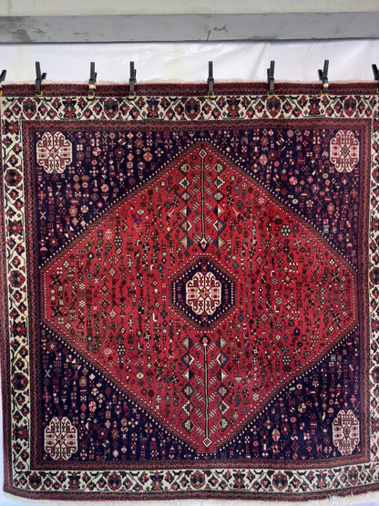 Handmade Persian Abadeh Rug 6.56 x 6.56 ft