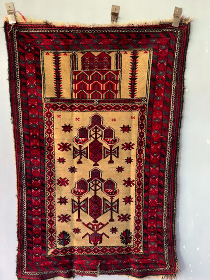 Handmade Baluch 4.5 x 2.8 ft